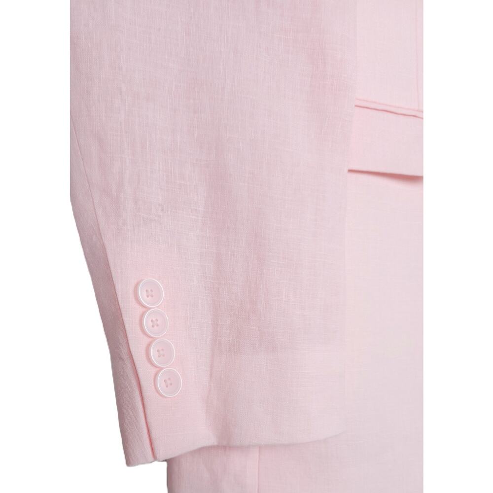Bar III Mens Slim Fit Linen Sport Coat Blazer 40R Light Pink Solid NWT - Picture 5 of 7